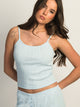 HARLOW PAYTON POINTELLE PRINT TANK TOP - BLUE HARLOW - Boathouse USA