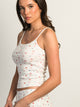 HARLOW PAYTON POINTELLE PRINT TANK TOP - WHITE HARLOW - Boathouse USA
