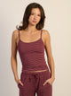 HARLOW BRIAR STRIPE TANK TOP - BURGUNDY