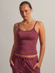 HARLOW BRIAR STRIPE TANK TOP - BURGUNDY HARLOW - Boathouse USA