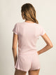 HARLOW ALLIE WAFFLE TEE - LIGHT PINK HARLOW - Boathouse USA