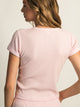 HARLOW ALLIE WAFFLE TEE - LIGHT PINK HARLOW - Boathouse USA