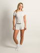 HARLOW ALLIE WAFFLE TEE - MELANGE HARLOW - Boathouse USA