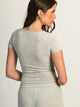 HARLOW MOLLY MELANGE TEE - HEATHER GREY HARLOW - Boathouse USA