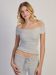 HARLOW PENNY TEE - MELANGE HARLOW - Boathouse USA