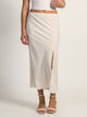 HARLOW MIDI SLIT SKIRT - CREAM HARLOW - Boathouse USA