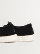 WOMENS HEYDUDE WENDY STRETCH SOX SNEAKER - BLACK/WHITE HEYDUDE - Boathouse USA