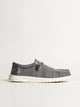 MENS HEYDUDE WALLY STRETCH SOX SLIP-ON - GREY HEYDUDE - Boathouse USA