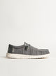 MENS HEYDUDE WALLY STRETCH SOX SLIP-ON - GREY HEYDUDE - Boathouse USA