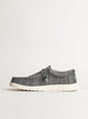 MENS HEYDUDE WALLY STRETCH SOX SLIP-ON - GREY HEYDUDE - Boathouse USA