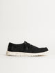 MENS HEYDUDE WALLY STRETCH SOX SLIP-ON - BLACK/WHITE HEYDUDE - Boathouse USA