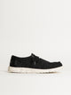 MENS HEYDUDE WALLY STRETCH SOX SLIP-ON - BLACK/WHITE HEYDUDE - Boathouse USA