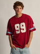 KOLBY LOOSE FIT FOOTBALL T-SHIRT - RED KOLBY - Boathouse USA