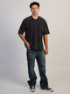 KOLBY CONTRAST STITCH T-SHIRT - BLACK
