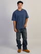 KOLBY CONTRAST STITCH T-SHIRT - BLUE