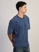 KOLBY CONTRAST STITCH T-SHIRT - BLUE