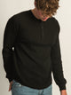 KOLBY WAFFLE HENLEY - BLACK KOLBY - Boathouse USA
