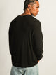 KOLBY SHORT CUT LONG SLEEVE WAFFLE SHIRT - BLACK KOLBY - Boathouse USA