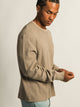 KOLBY SHORT CUT LONG SLEEVE WAFFLE SHIRT - BROWN KOLBY - Boathouse USA