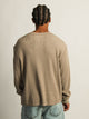 KOLBY SHORT CUT LONG SLEEVE WAFFLE SHIRT - BROWN KOLBY - Boathouse USA