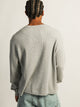 KOLBY SHORT CUT LONG SLEEVE WAFFLE SHIRT - HEATHER GREY KOLBY - Boathouse USA