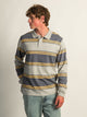 KOLBY LONG SLEEVE RUGBY SHIRT - HEATHER GREY KOLBY - Boathouse USA