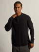 KOLBY TEXTURED WAFFLE HENLEY TEE - BLACK KOLBY - Boathouse USA