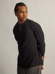 TEXTURED WAFFLE HENLEY - BLACK KOLBY - Boathouse USA