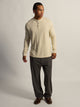 KOLBY TEXTURED WAFFLE HENLEY TEE - OFF WHITE KOLBY - Boathouse USA