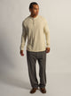 TEXTURED WAFFLE HENLEY - OFF-WHITE KOLBY - Boathouse USA