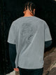 LONG SLEEVE WAFFLE FOOTBALL TEE - CHARCOAL KOLBY - Boathouse USA