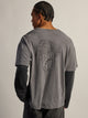 LONG SLEEVE WAFFLE FOOTBALL TEE - CHARCOAL KOLBY - Boathouse USA