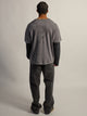 LONG SLEEVE WAFFLE FOOTBALL TEE - CHARCOAL KOLBY - Boathouse USA