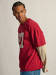 LONG SLEEVE WAFFLE FOOTBALL TEE - RED KOLBY - Boathouse USA