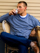 KOLBY ESSENTIAL BAGGY LONG SLEEVE TEE - BLUE STRIPE KOLBY - Boathouse USA