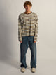 KOLBY ESSENTIAL BAGGY LONG SLEEVE TEE - BROWN STRIPE KOLBY - Boathouse USA