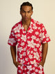 KOLBY SWIM HIBISCUS WOVEN SHIRT - RED KOLBY - Boathouse USA