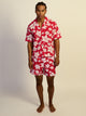 KOLBY SWIM HIBISCUS WOVEN SHIRT - RED KOLBY - Boathouse USA