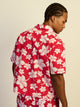 KOLBY SWIM HIBISCUS WOVEN SHIRT - RED KOLBY - Boathouse USA