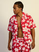 KOLBY SWIM HIBISCUS WOVEN SHIRT - RED KOLBY - Boathouse USA