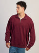 KOLBY RELAXED FIT QUARTER ZIP - BURGUNDY