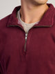 KOLBY RELAXED FIT QUARTER ZIP - BURGUNDY