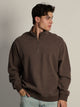 KOLBY RELAXED FIT QUARTER ZIP - CHOCOLATE KOLBY - Boathouse USA