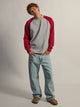 KOLBY RAGLAN CREWNECK - VINTAGE RED KOLBY - Boathouse USA