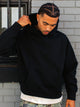 KOLBY SHORT CUT HEAVYWEIGHT HOODIE - BLACK
