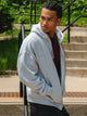 KOLBY RELAXED CREW FIT FULL ZIP HOODIE - HEATHER GREY KOLBY - Boathouse USA