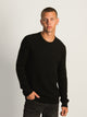 KOLBY WAFFLE KNIT CREW - BLACK KOLBY - Boathouse USA