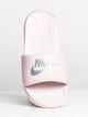 WOMENS NIKE VICTORI ONE SLIDES - BARELY ROSE/METALIC SILVER NIKE - Boathouse USA