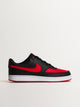 MENS NIKE COURT VISION LOW SNEAKER - BLACK/WHITE/UNIVERSITY RED NIKE - Boathouse USA