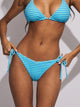 SKINNY DIP TILLY TRI BOTTOM - BLUE TERRY STRIPE SKINNY DIP - Boathouse USA